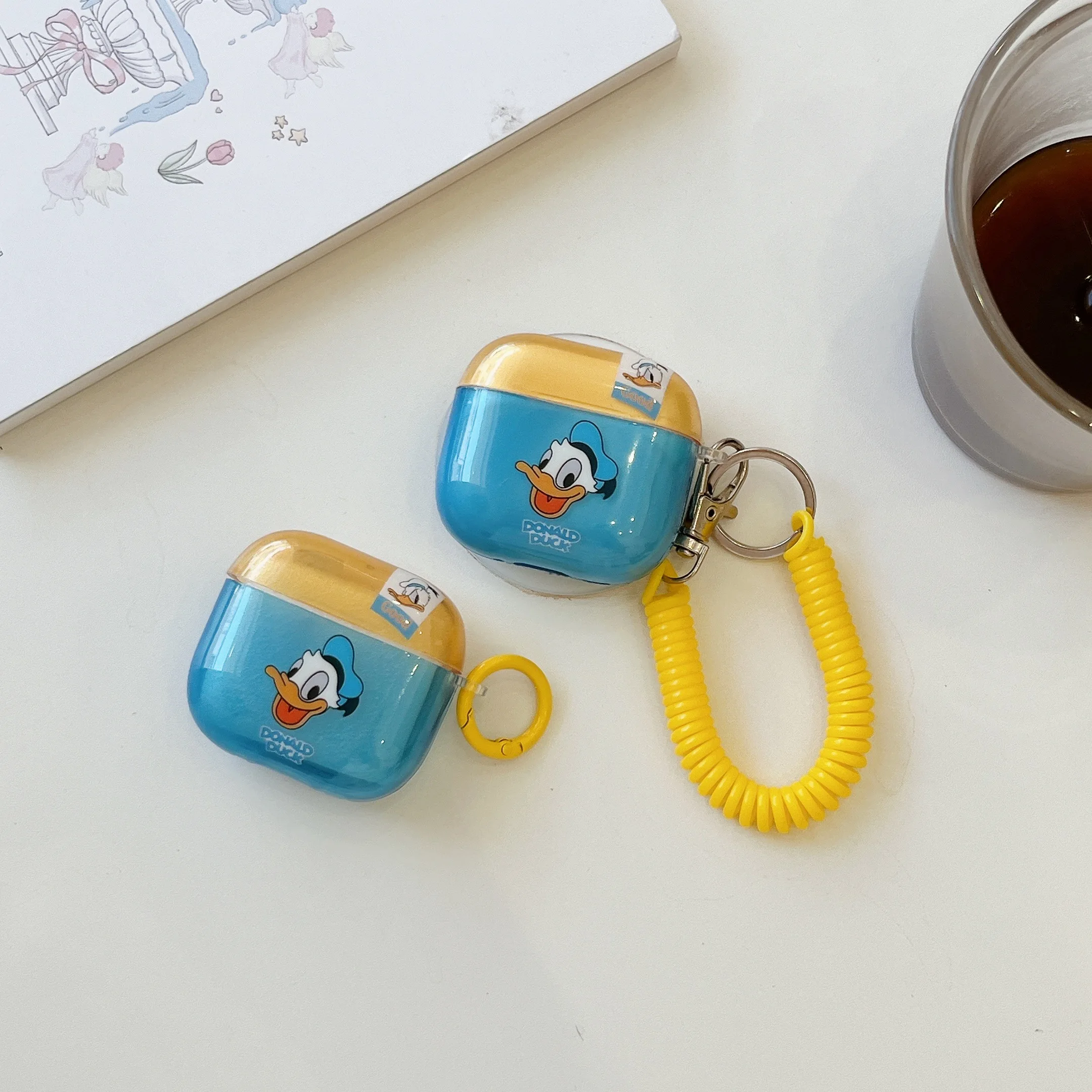 

Summer Selections Efficient Protective Case Disney For Donald Duck Spring Rope Cartoon For Airpods 4,1,2,3,Pro,Pro2 Anti-Drop