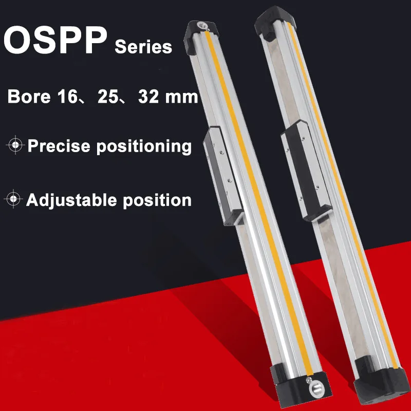 OSPP16/25/32-STL  Air Pneumatic Cylinder High-Speed Mechanical Guide Rodless Cylinder 200-300-400-500-600-700-800 Long Stroke