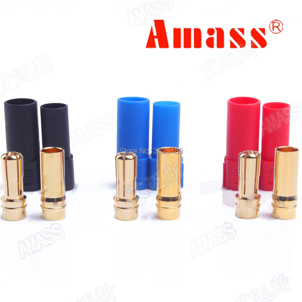 1pcs Original AMASS XT150 Connector Adapter Plug 6mm Male Female Plug 120A Large Current High Rated Amps For RC LiPo Battery