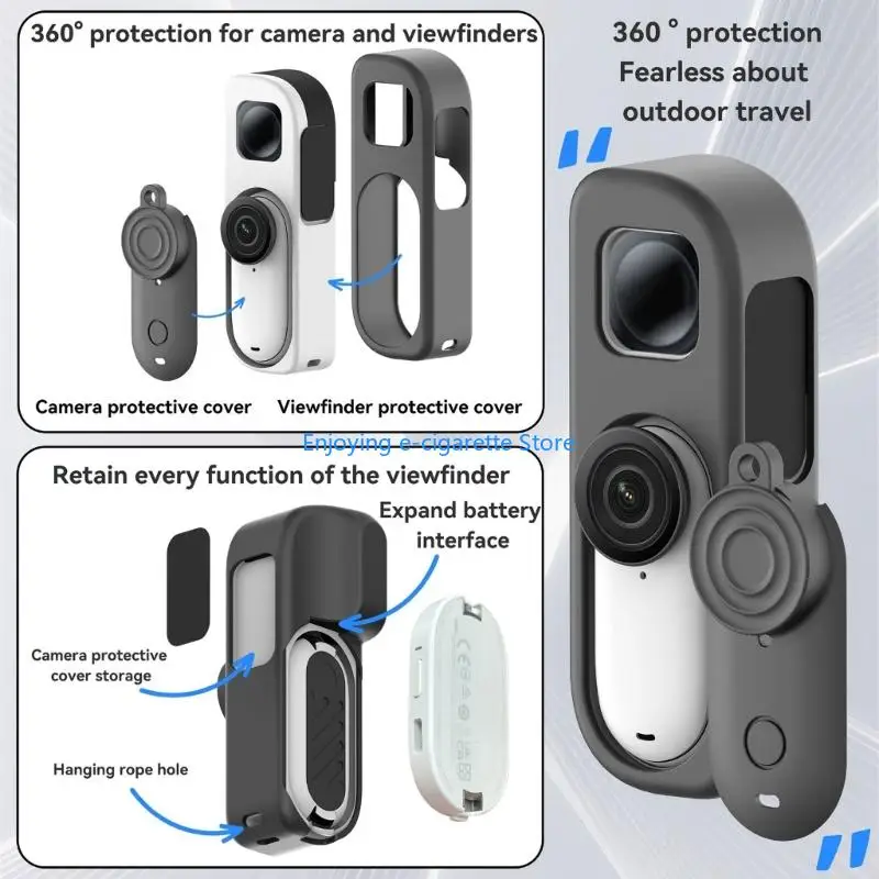 Soft Silicone Camera Cover for GO 3S Retro Bundle Case  Lens Opening Design Y4QF