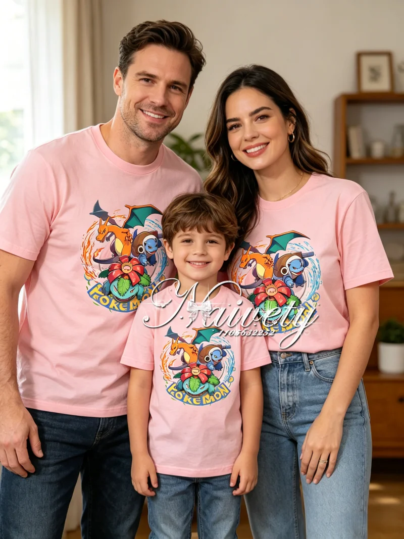 camisetas-de-familia-pokemon-plus-size-verao-2026-100-algodao-estampas-charizard-e-blastoise-camisetas-pai-filho-para-viagem-y2k