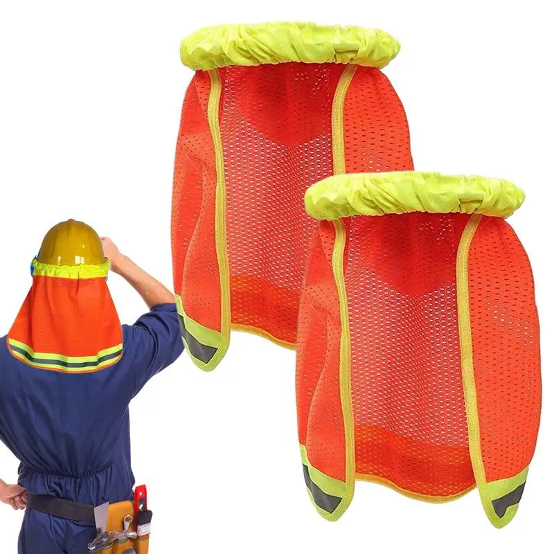 Chapeau rigide de sécurité, pare-soleil, bouclier de cou, chapeau réfléchissant, couverture de capuchon réfléchissante pour casques de Construction en plein air