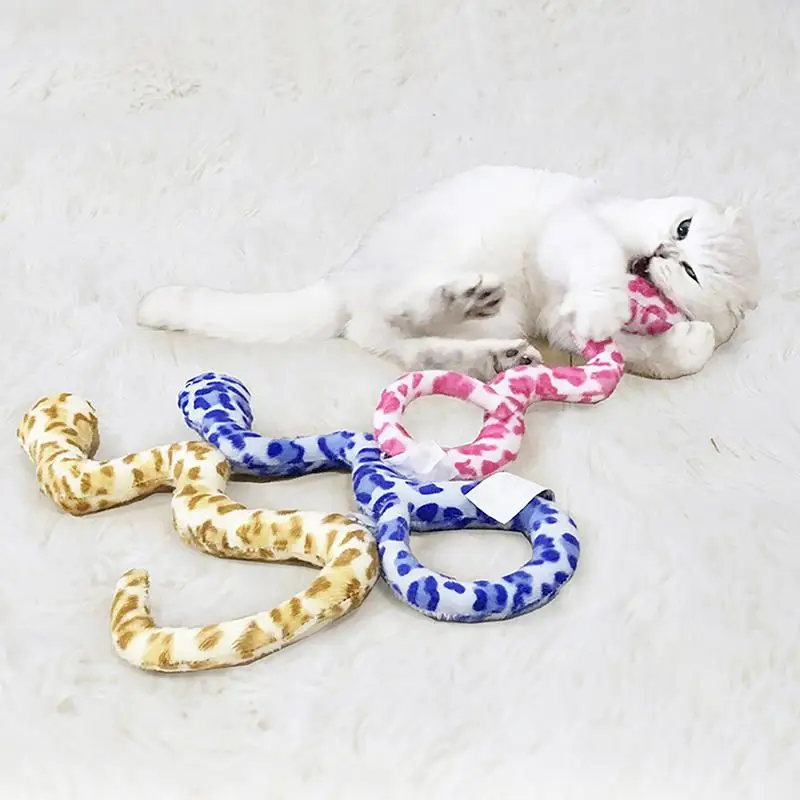 Catnip Snake Toy Interactive Catnip Toys Cat Enrichment Toys Soft Plush Toy for Cats Kicking Chewing and Teeth Cleaning