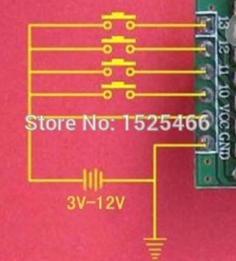 PT2262 ASK OOK RF Wireless Encoder Sender Modul DC 3-12V 433M 4CH Für DUE MCU ARM Arduino MEGA2560