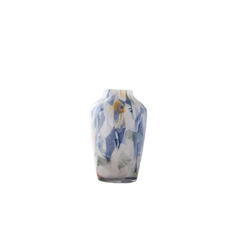 Vase premium feeling living room desktop glass flower arrangement decorative ornament French style