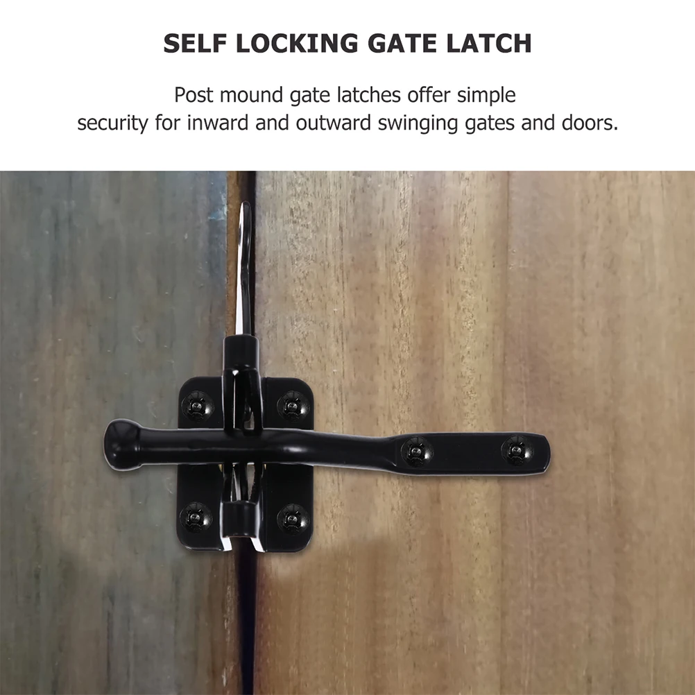 

Fence Gate Pin Lock Door Buckle Hinges Heavy Duty Latch for Metal Wooden Gates Baby Safety Hidden Side Handle Pull Hardware