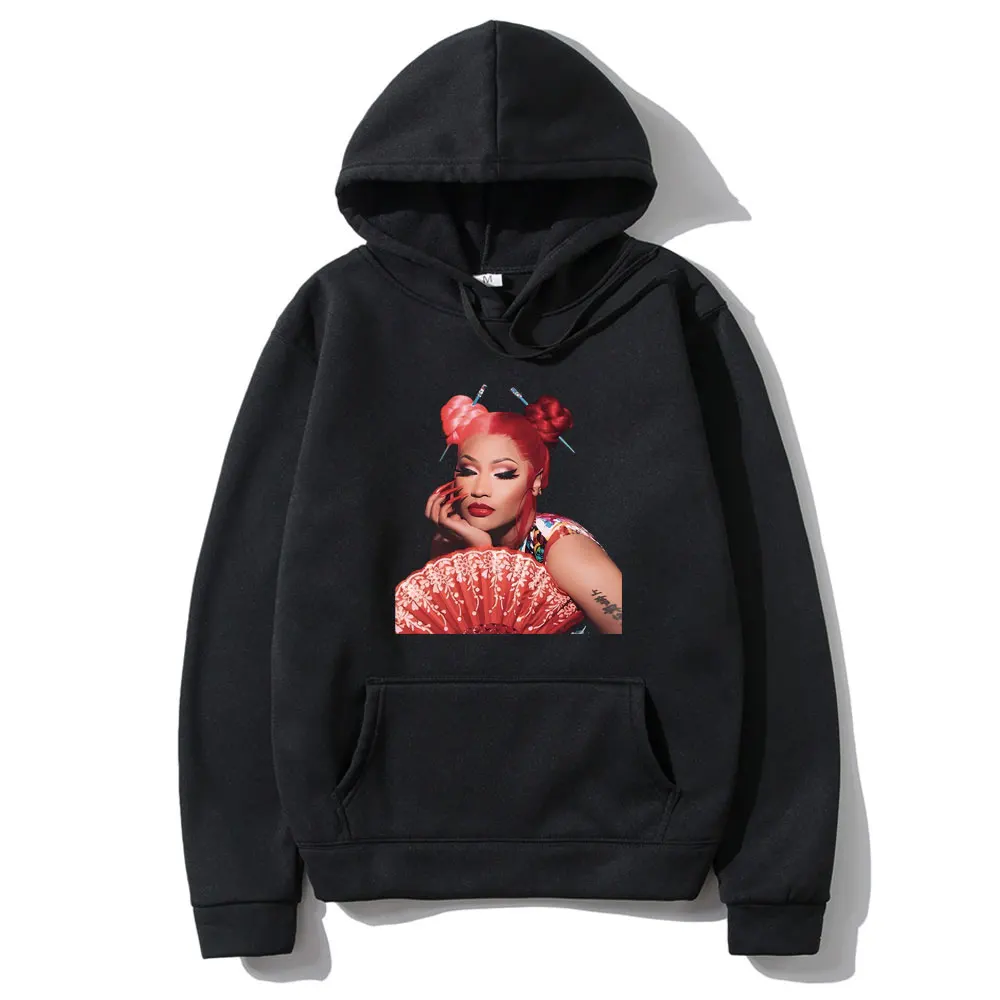 

Rapper Nicki Minaj Red Ruby Da Sleeze Graphic Print Hoodie Men Women Hip Hop Oversized Streetwear Unisex Trend Vintage Hoodies