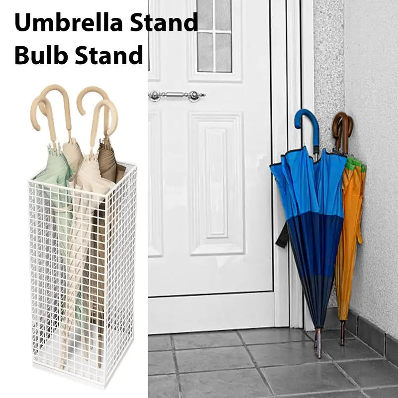 Umbrella Storage Stand Metal Iron Storage Rack Umbrella Stands  Rust-Resistant Umbrella Racks Large-Capacity For Doorway Canes