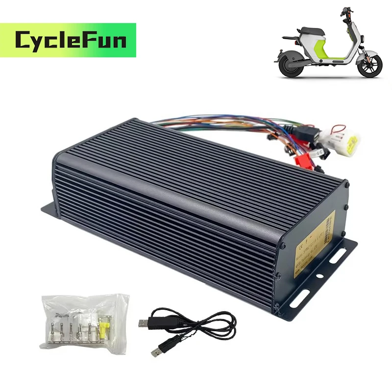 

Sabvoton 2KW-3KW SVMC7280 APT V2 36V-72V DC 80A Brushless Controller With Hall Sensor For Electric Scooter Hub Motor Accessories