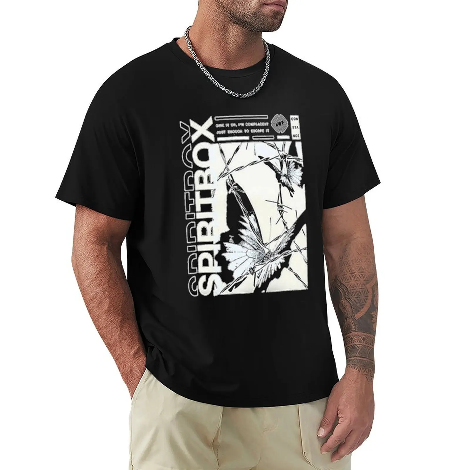 New Bess Spirit Box 1 T-Shirt Basic Short Sleeve T-Shirt for Men