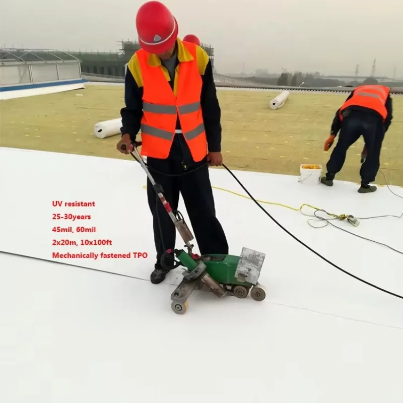 UV Resistant Roof Waterproofing 1.5mm TPO Roofing Membrane-10x10cm Sample Link