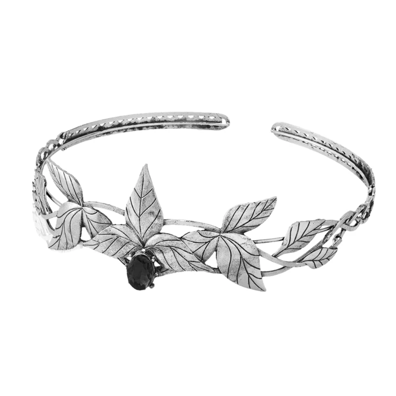 Shinning Leaves Headband for Cosplay Gold/Silver Greek Hair Hoop Wedding Party Goddesses Leaves