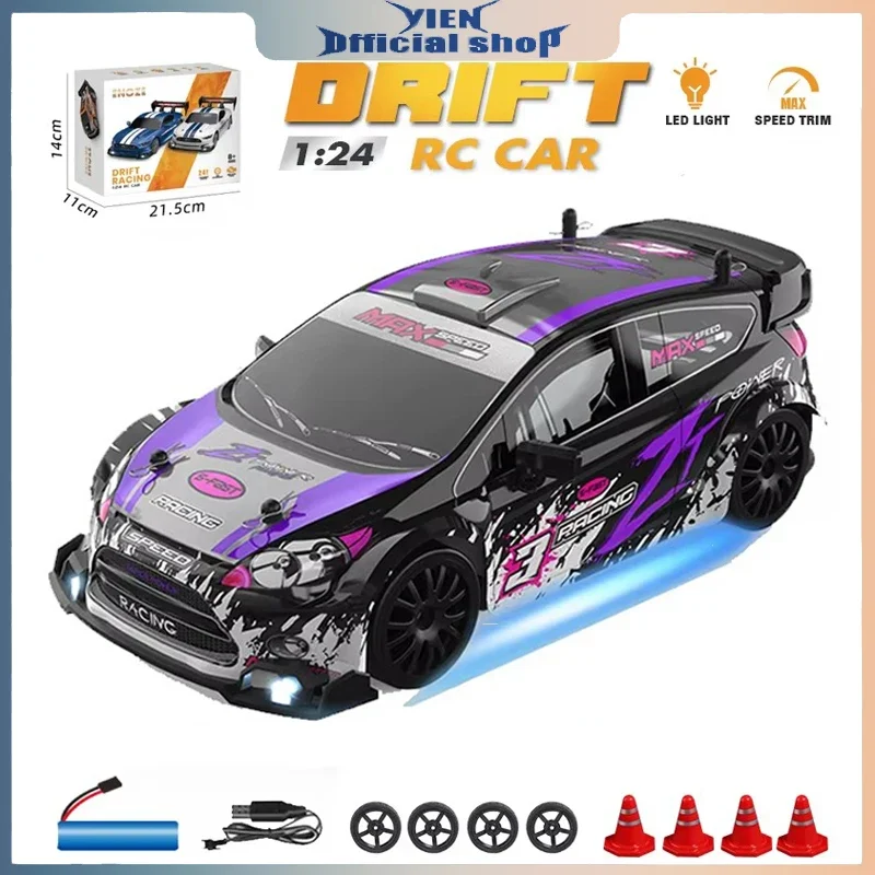 AE86 RC Drift Racing Car 1/24 4WD 30KM/h High Speed with Light 2.4G Radio Controlled Vehicle Model Race Competition Toy for Boys