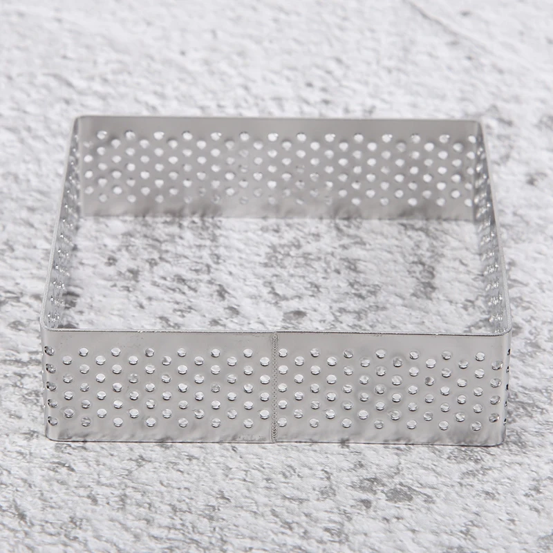 

Перфорированные формы для тарталеток из нержавеющей стали, квадратные, для выпечки французских пирожных, 5 штук в упаковке