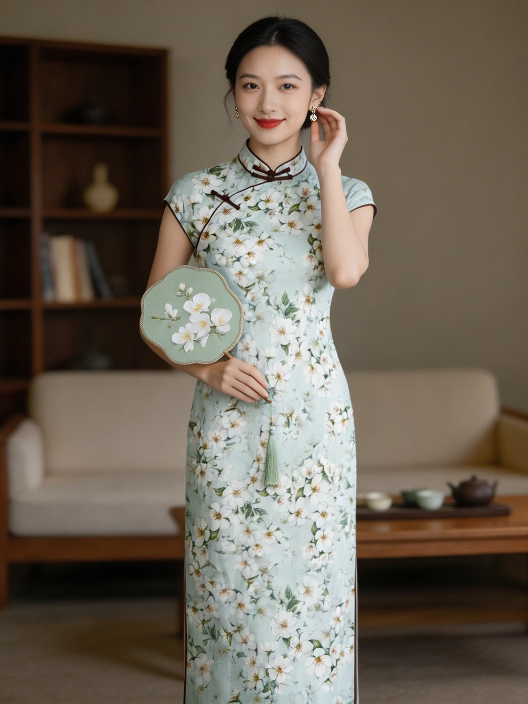 

Dorabana Young Sle Floral Print Summer Cotton Linen Dr Breathable Comfortable Daily Wear Low Slit Long Dr