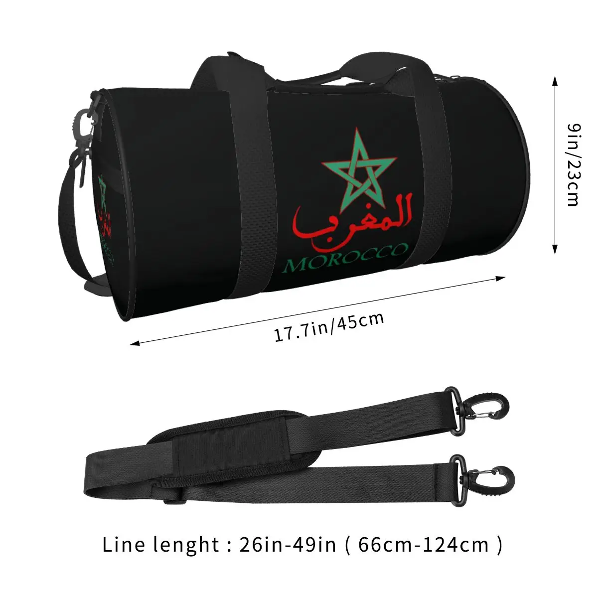 Morocco Maroc(2) Gym Bag Portable Sports Bags Gym Accessories Swimming Custom Handbag Colorful Fitness Bag For Male Female