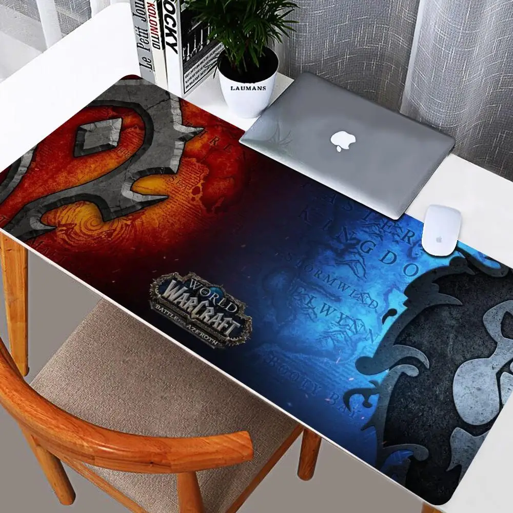 

Natural Horde Alliance Mouse Pad Rubber Large Computer Desk Keyboard Mat W-World of Warcraft Gaming Mousepad Speed Locking Edge