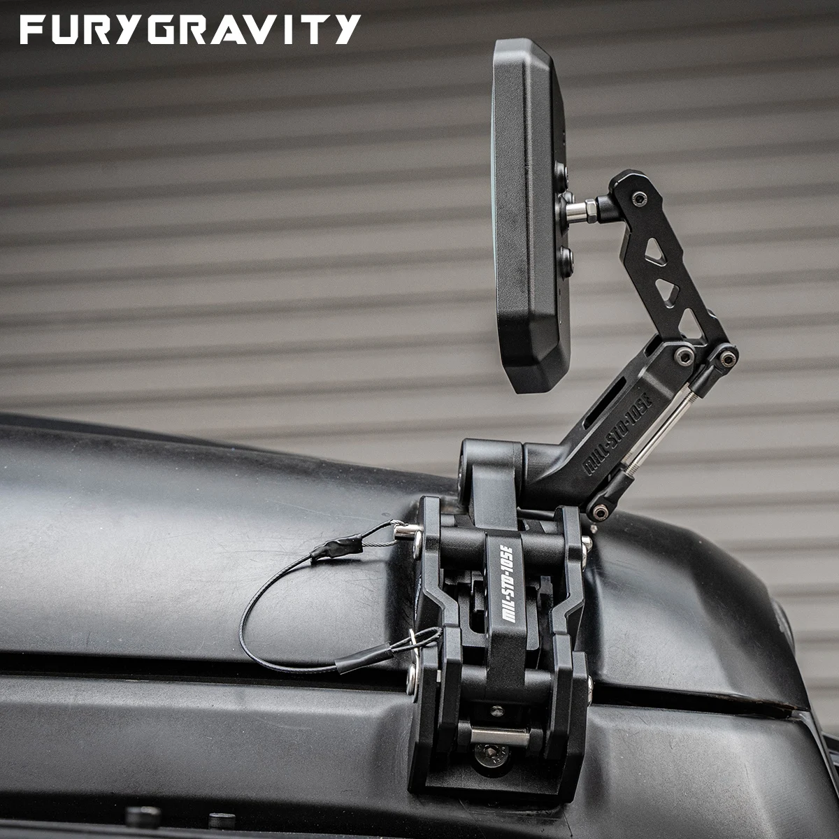 FURYGRAVITY Aluminum - Magnesium Alloy Hood Latch Integrated with Rearview Mirror, Designed for Wrangler JK/JL/JT