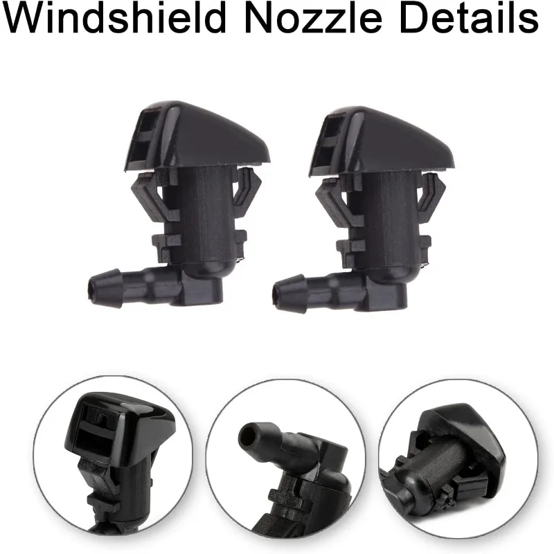 Front Windshield Washer Nozzle Kit Wiper Spray Nozzles for Ford F250 F350 F450 F550 2011-2016 Super Duty BC3Z-17603-A BC3Z17603A