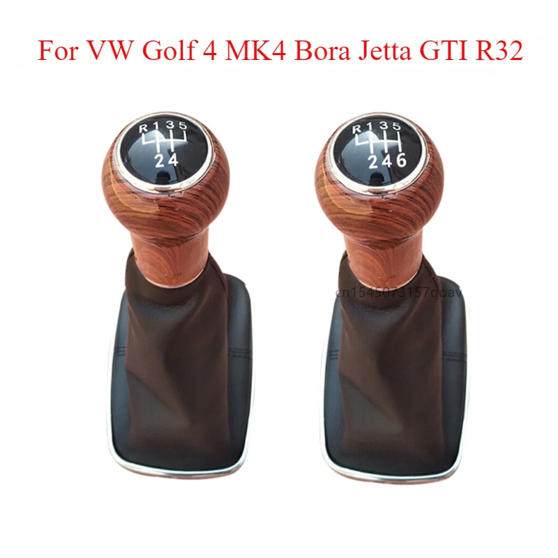 12mm Car Gear Shift Knob for Volkswagen VW Golf 4 MK4 Bora Jetta GTI R32 1999-2005 2000 2001 2002 2003 2004 Gaiter 5 6 Speed