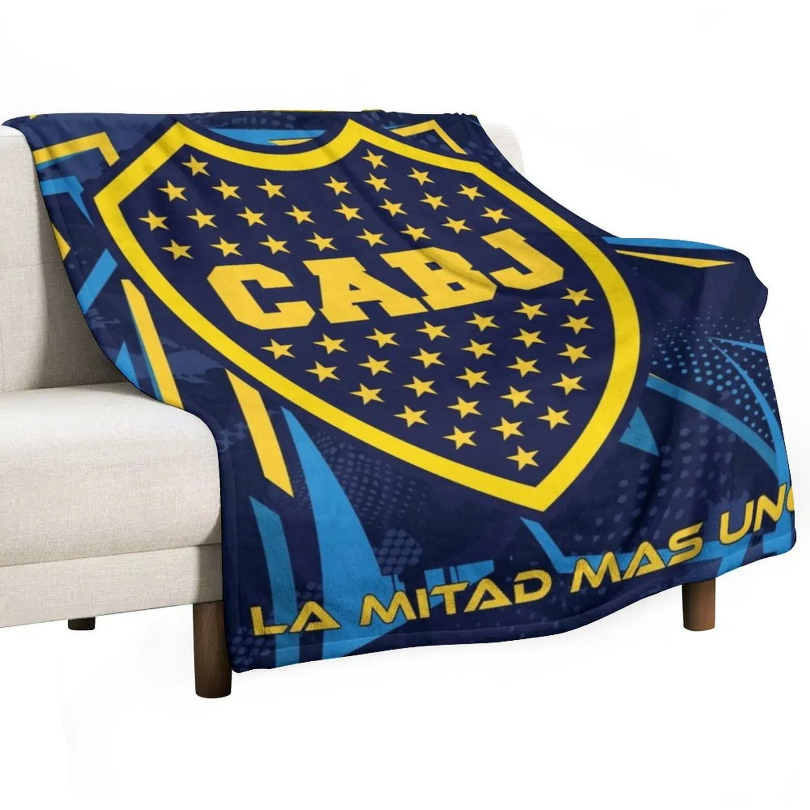 

Boca Jrs Throw Blanket Plaid on the sofa for winter Blankets