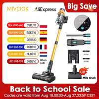MIVCIOK 550W Cordless Vacuum Cleaner 55kPa Suction Power Brushless Vacuum 1.2L Capacity LED Display for Floor Carpet Hair