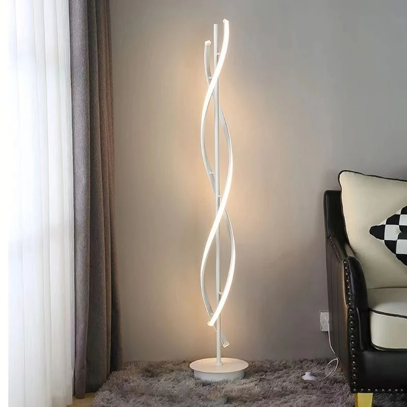 Nordic Light Luxury Iron Delicate Floor Lamps for Bedroom Parlor Interior Light Home Accessories Metallic Luster Vertical Lights