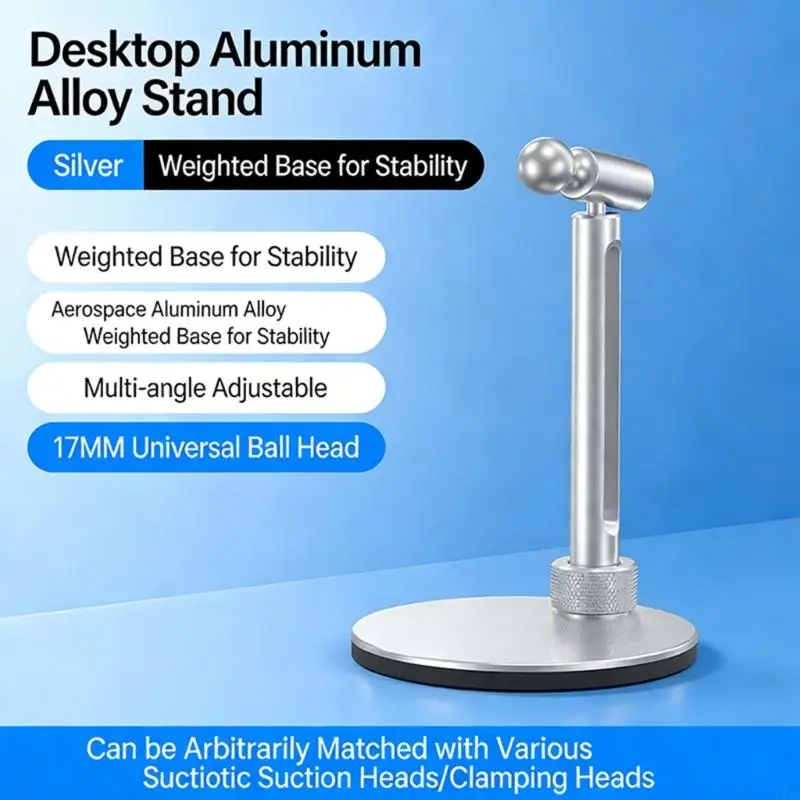 

Регулируемая угловая подставка для телефона из алюминиевого сплава с шаровой головкой 17 мм для держателя мобильного телефона,