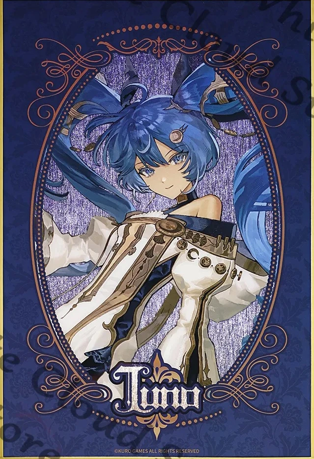 Offizielles Wuthering Waves Anime Cosplay Cartoon Metall-Lesezeichen Shikishi Augusta Iuno Brant Cartethyia Geschenk Präsent Hallowmas