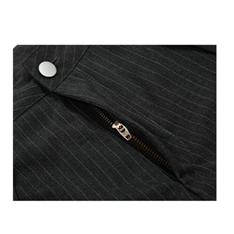 Luzhen listra dobra retalhos design solto elegante temperamento calças casuais dos homens 2025 novas calças retas de alta qualidade jy1747