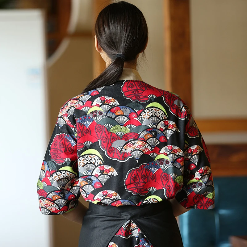 Unisex Japanse stijl chef-kok jas chef-kok uniform keuken restaurant hotel keuken werkkleding catering foodservice chef-kok shirt schort