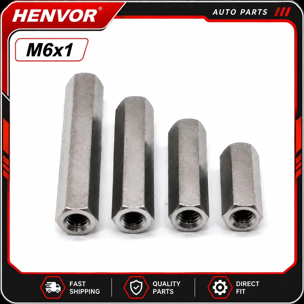 M6x1 Turbo Actuator Rod Extend Nut Long Stainless Steel Adjustment Nut Different Length Turbo Parts Supplier