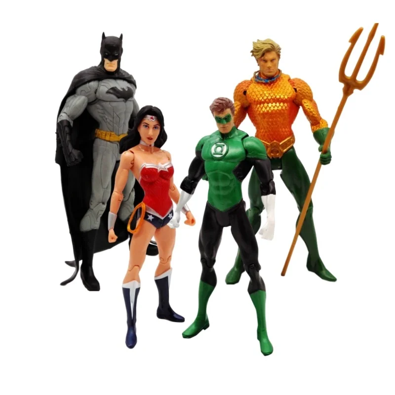 Justice League Batman PVC Superman Action Figure Superman Batman Wonder Woman The Flash Green Lantern Handheld Model Toy Gifts