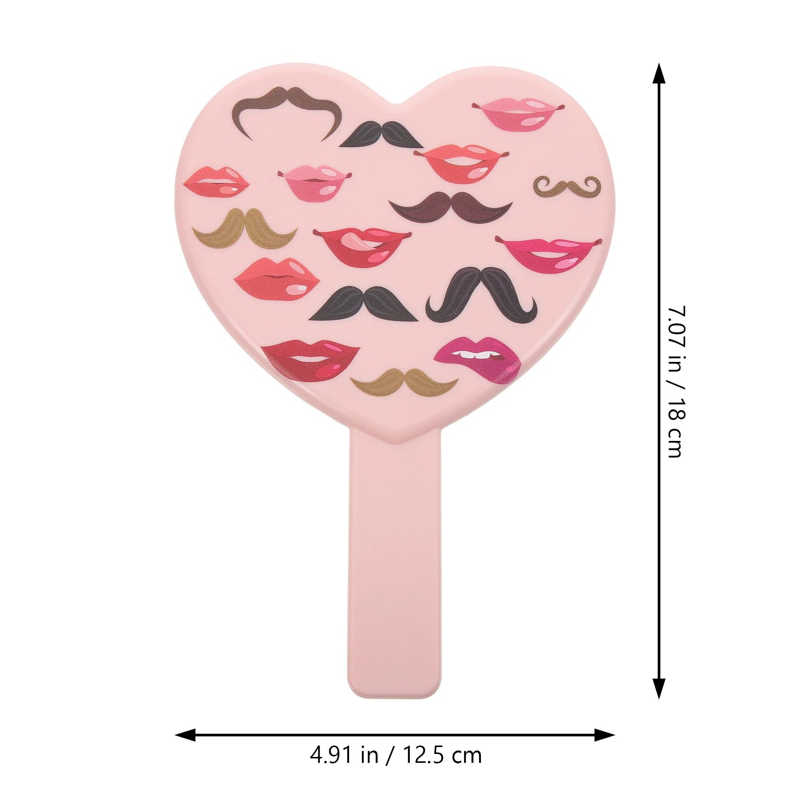 Heart Shape Travel Handle Mirror Simple Style Creative Design Perfect for Makeup and Cosmetics Application Heart Shaped Mirror