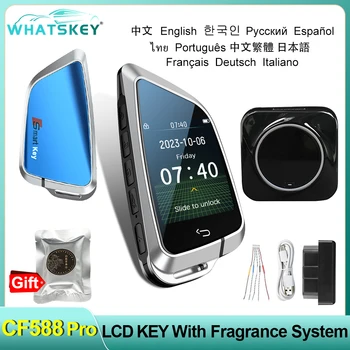 향기 기능이 있는 CF588 Pro BMW/Audi/Benz/KIA/Ford/Toyota/VW/Nissan/Mazda/Cadillac용 LCD 디스플레이가 있는 범용 수정 스마트 키 자동 잠금 기능이 있는 편리한 출입