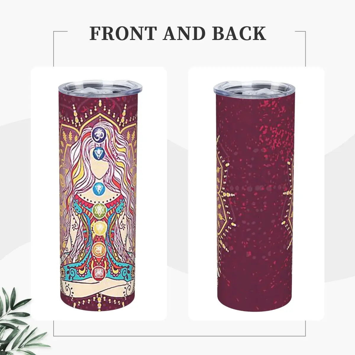 Balanced Chakras 1 Stainless Steel Tumbler Vacuum Insulated Mugs Thermal Cold Cup Straw With Lid 20oz