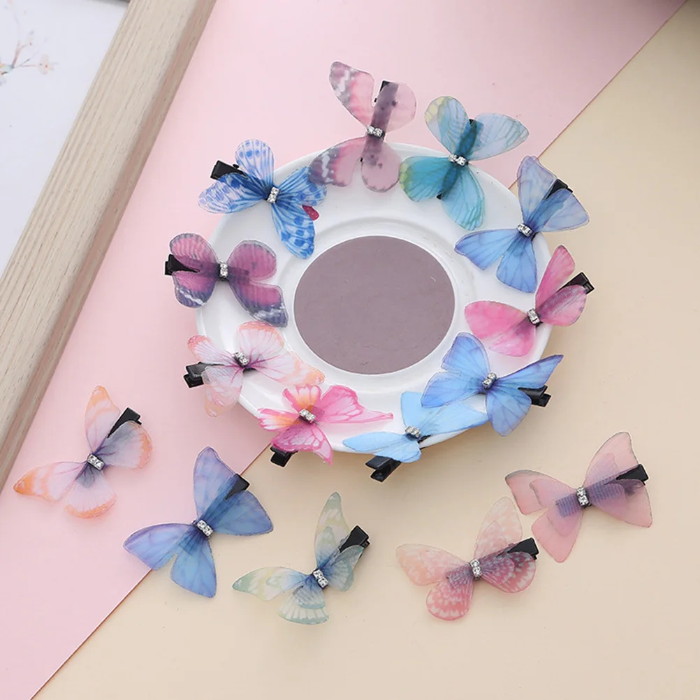 

20Pcs Butterflies Hair Clips Fairy Hair Accessories Decorative Hairpins for Women Girls Weddings Proms Parties