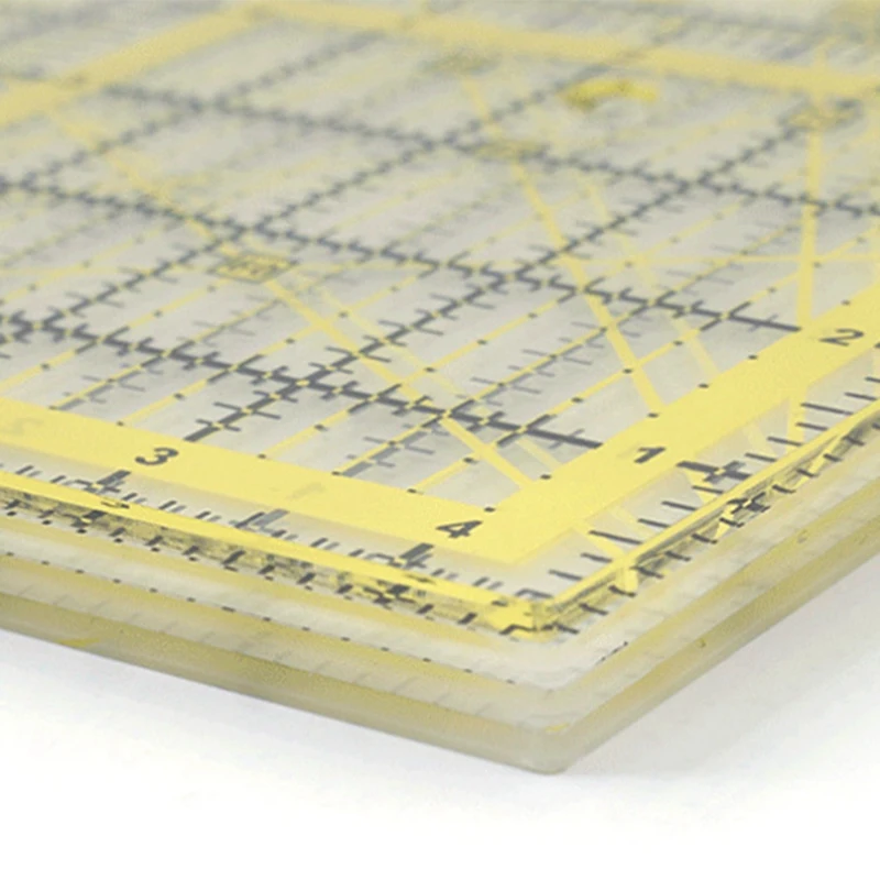Juego de reglas acrílicas multifuncionales para costura, Regla de medición para Patchwork, cuadrado, 4 piezas