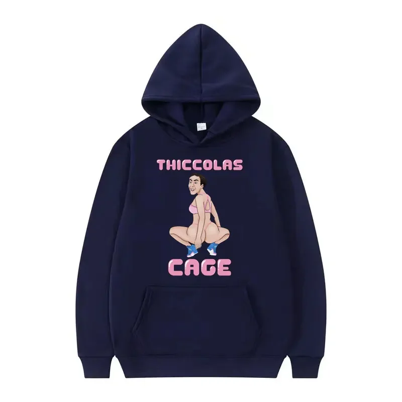 Camisola temática engraçada para homens e mulheres, Hoodies engraçados, Cage-Dummy, Nicolas Cage, tendência da moda, extragrande, outono, inverno