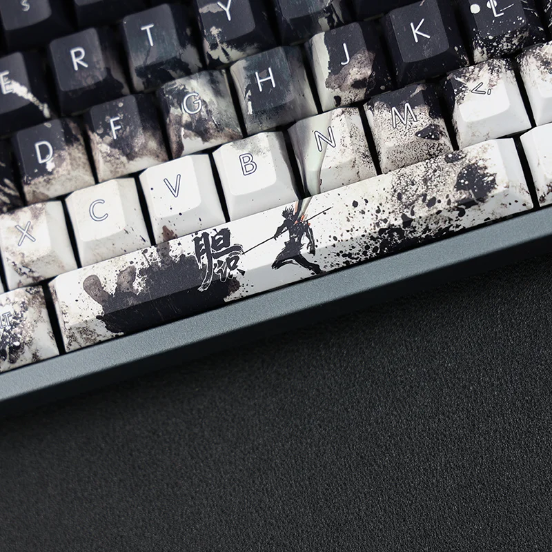 1 Set PBT Dye Sublimation Keycaps Two Dimensional Cartoon Anime Key Caps Cherry Profile Keycap For The Monkey King