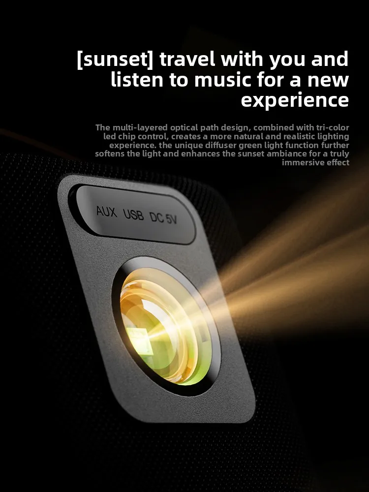

Ledu Sunset Lamp Wireless Bluetooth Speaker High Sound Quality Outdoor Portable Audio