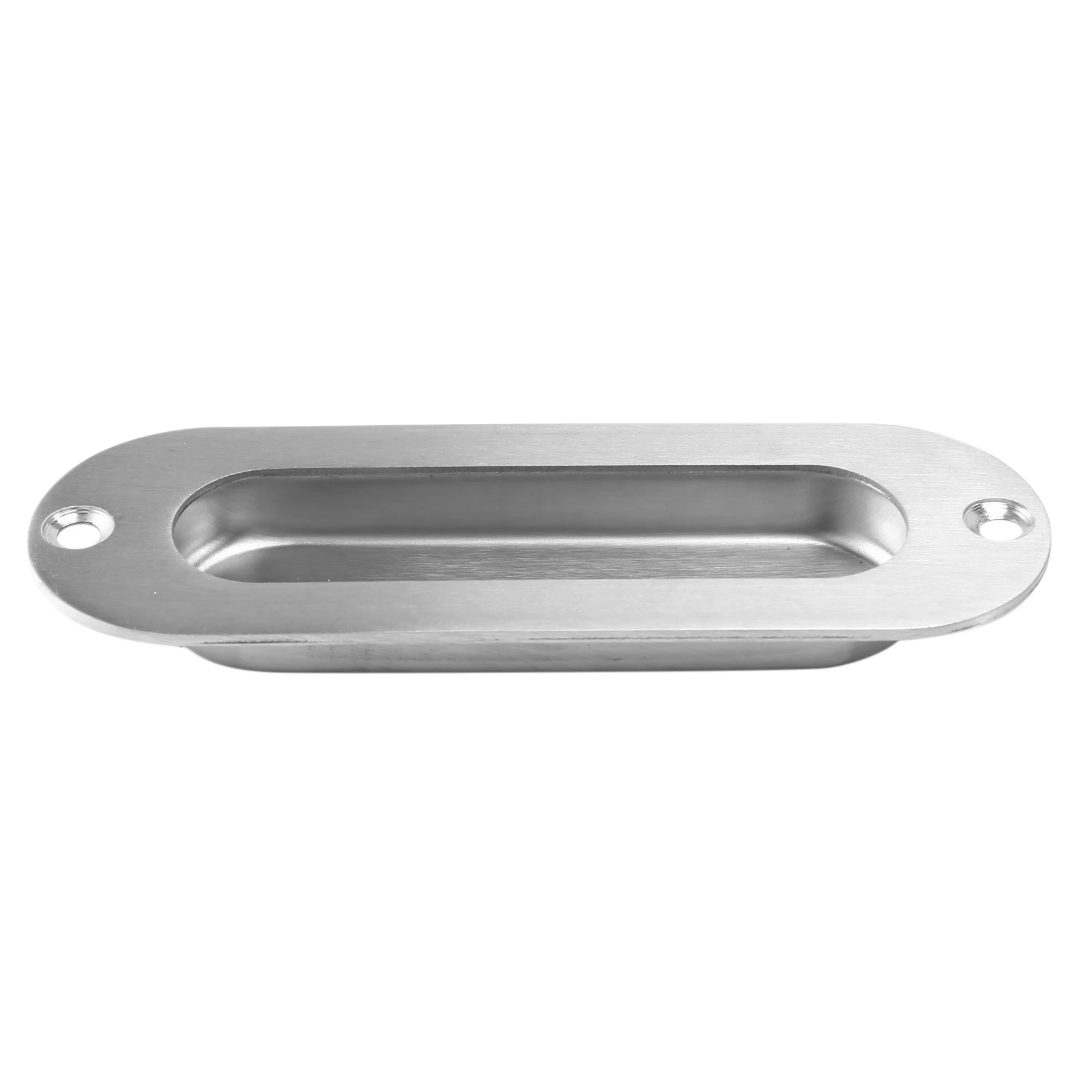 N96R 1Pcs Rectangular Face Fix Flush Recessed Sliding Door Pull Handle Stainless Steel