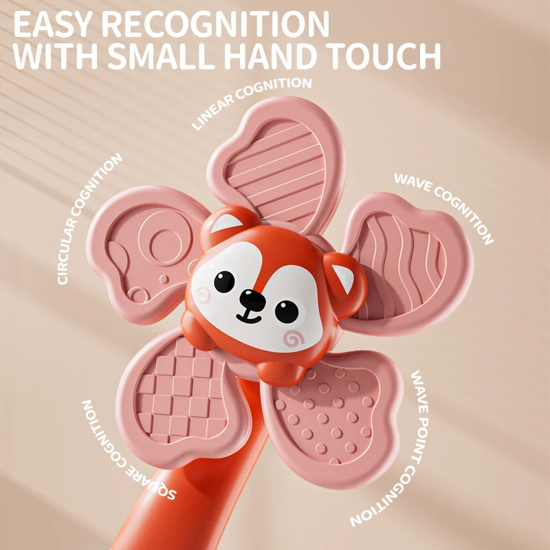Children High Chair Toys Suction Cup Spinner Dining Table Rattles Fidget Educational Montessori Calming Travel Toy Gift view 3