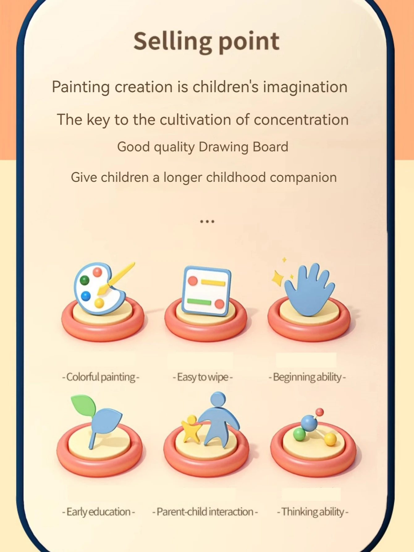 Children's magnetic color graffiti drawing board home writing board educational writing board toy