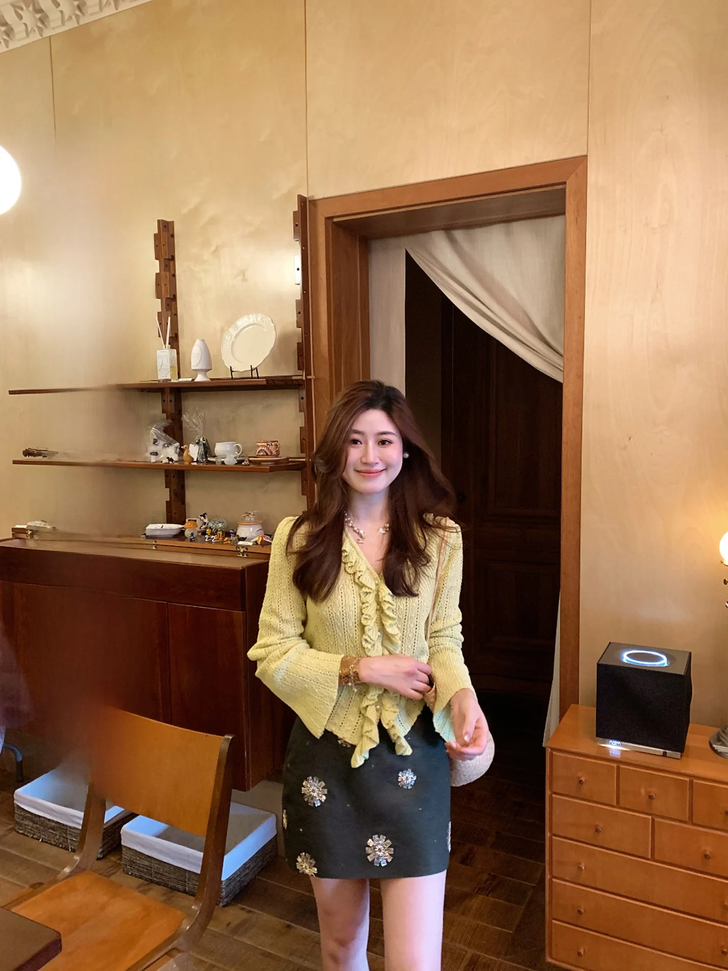 

Женская джинсовая юбка А-силуэта с высокой талией и цветочным декором, повседневная, из искусственной кожи