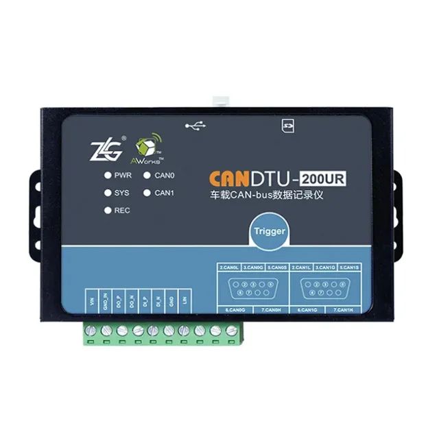 

ZLG Industrial Grade High Performance Vehicle USB and SD-Card CAN-bus Data Logger CANDTU Series CANDTU-200UR