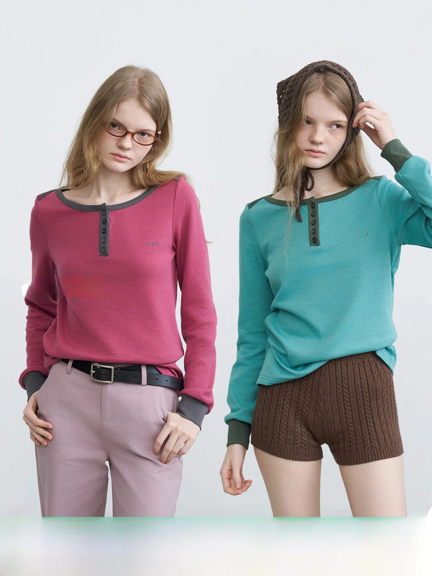 

Женская приталенная футболка Riverstone с длинным рукавом, вышивкой и воротником Хенли, весенняя коллекция