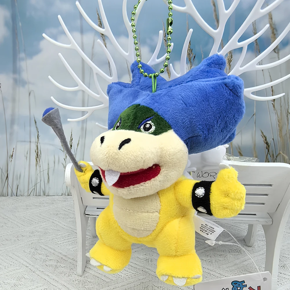 Super Mario Bros. Ludwig Koopa 4 "Peluche Chaveiro Pingente, 3D World Bowser's Fury Odyssey Saco de Brinquedo de Pelúcia Chaveiro charme