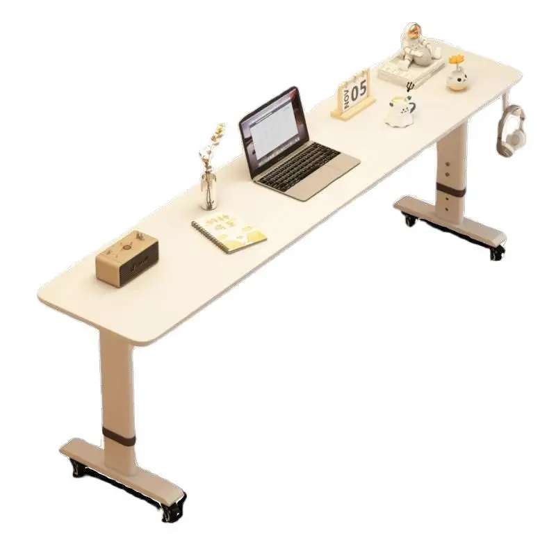 

Desk household long strip student simple work against the wall balcony mobile lift bed side span bed narrow computer desk