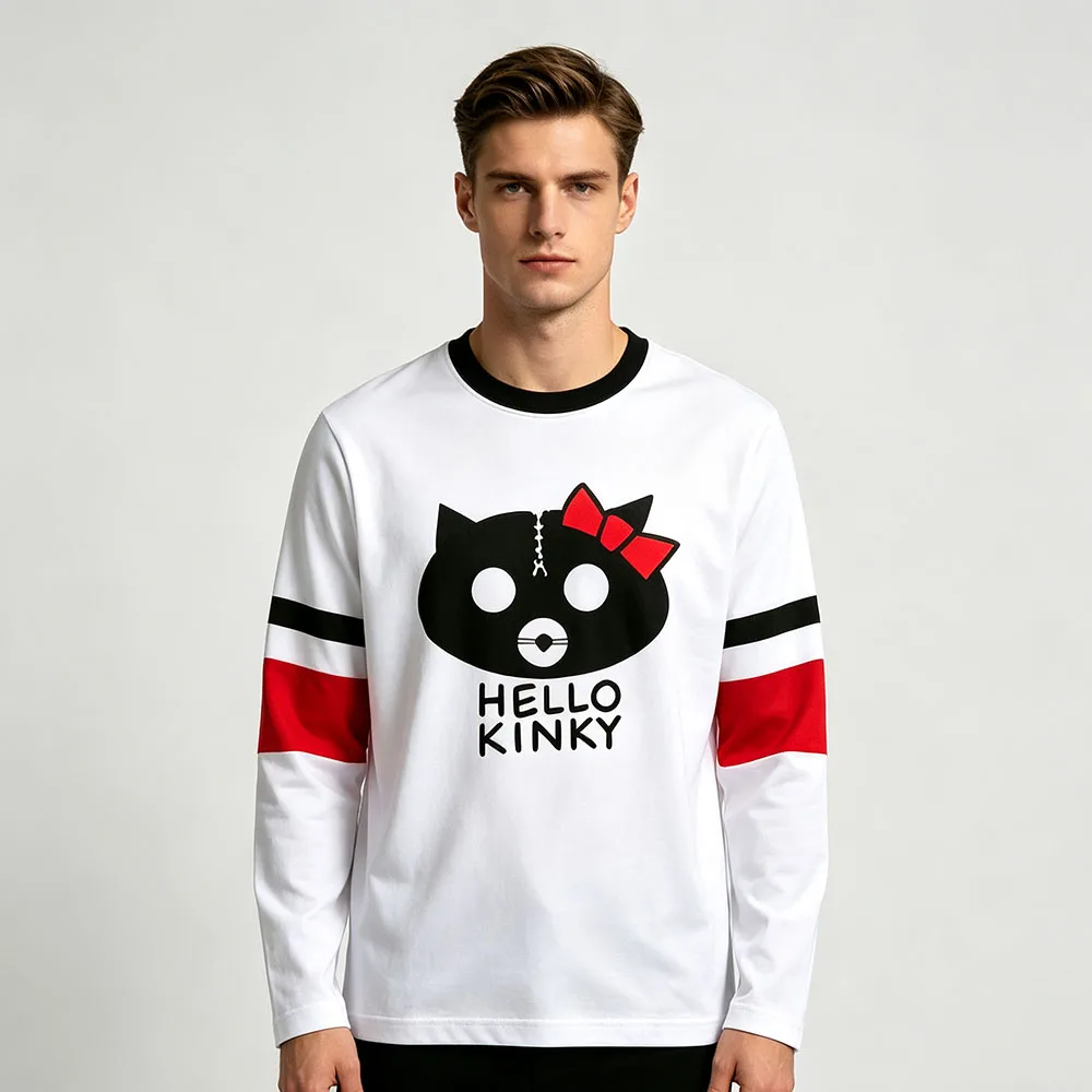 Gorillazz Hello Kinky T-shirt Same Style Printed Long Sleeve Casual Streetwear Top Fan Gift Tee Summer Men's Women's Mesh Jersey